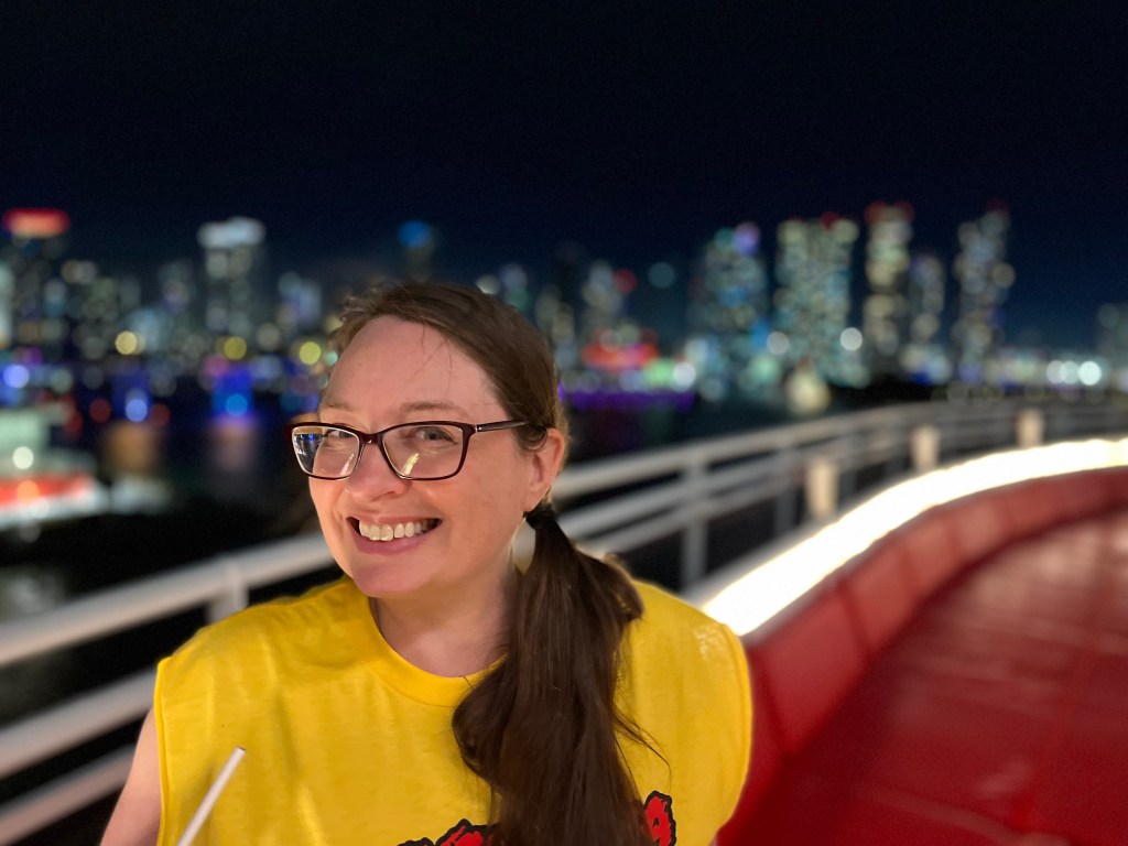 Kelly onboard the Scarlet Lady